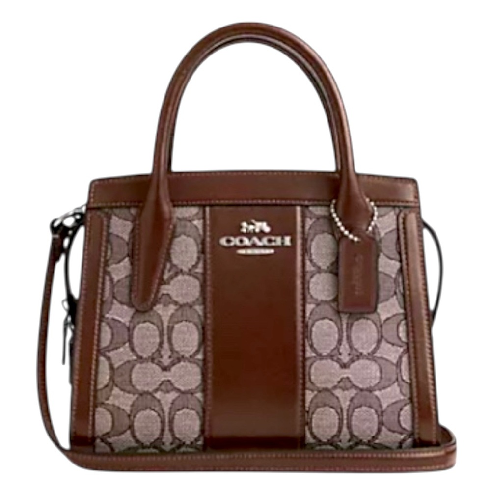 Coach Andrea Carry All Bag In Signature Jacquard NWT